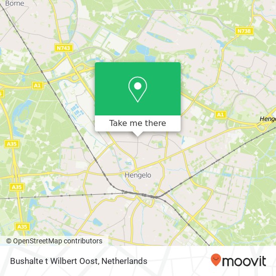 Bushalte t Wilbert Oost map