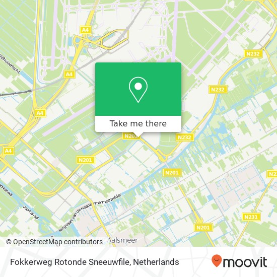 Fokkerweg Rotonde Sneeuwfile map