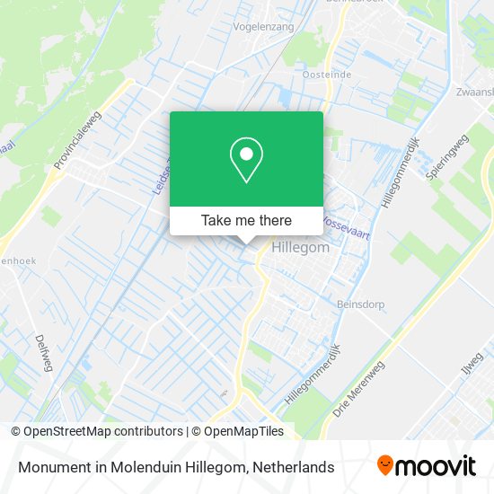 Monument in Molenduin Hillegom map