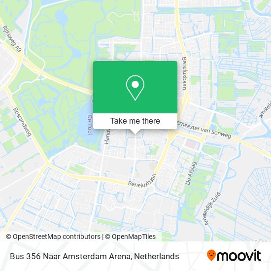Bus 356 Naar Amsterdam Arena map