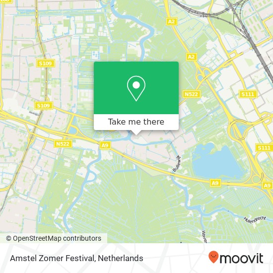 Amstel Zomer Festival map