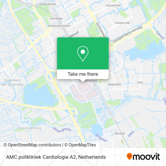 AMC polikliniek Cardiologie A2 map