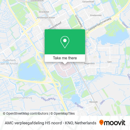AMC verpleegafdeling H5 noord - KNO map
