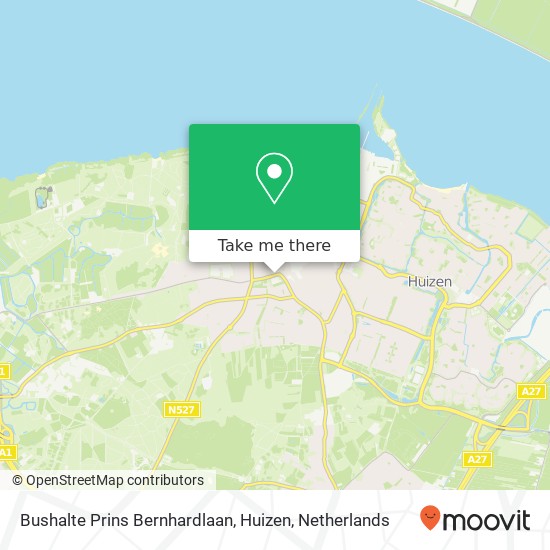 Bushalte Prins Bernhardlaan, Huizen map