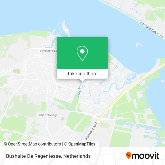 Bushalte De Regentesse map