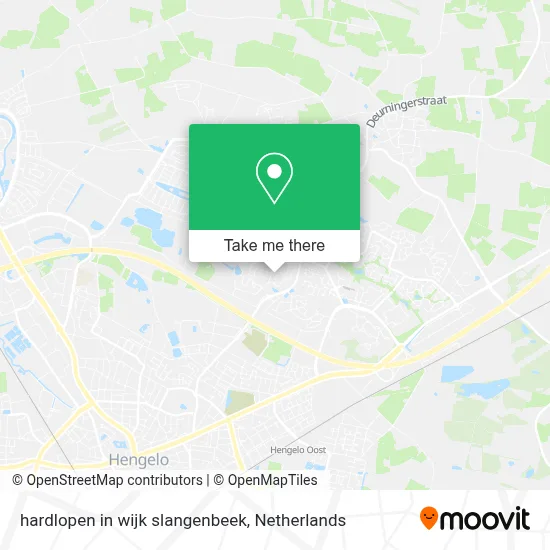 hardlopen in wijk slangenbeek map