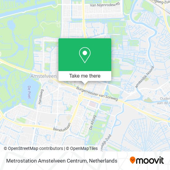 Metrostation Amstelveen Centrum map