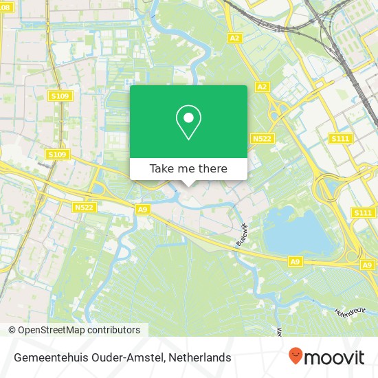 Gemeentehuis Ouder-Amstel map