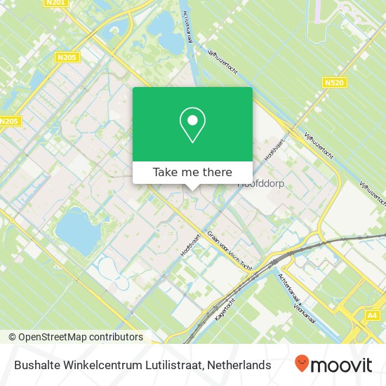 Bushalte Winkelcentrum Lutilistraat map