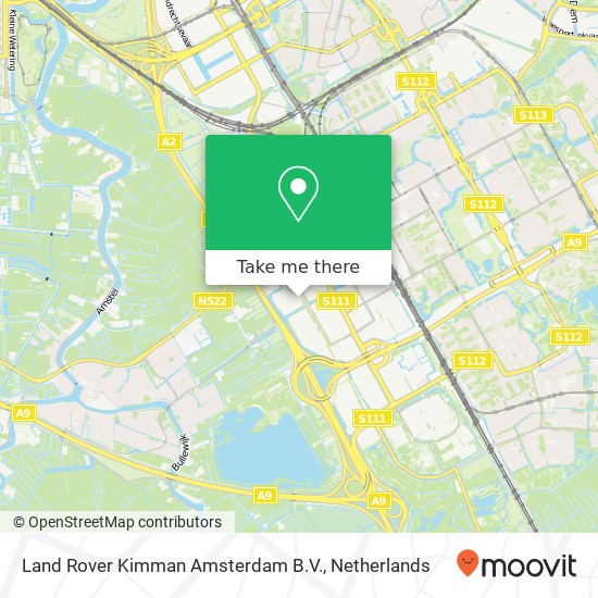 Land Rover Kimman Amsterdam B.V. map