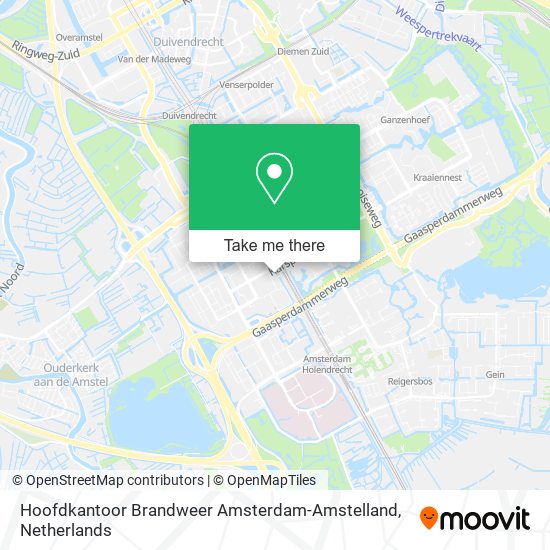 Hoofdkantoor Brandweer Amsterdam-Amstelland map