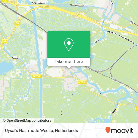 Uysal's Haarmode Weesp map