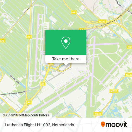 Lufthansa Flight LH 1002 Karte