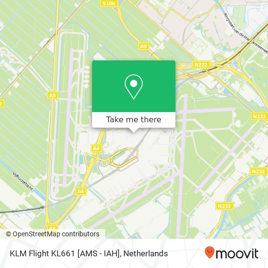 KLM Flight KL661 [AMS - IAH] map