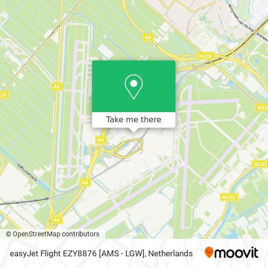easyJet Flight EZY8876 [AMS - LGW] map