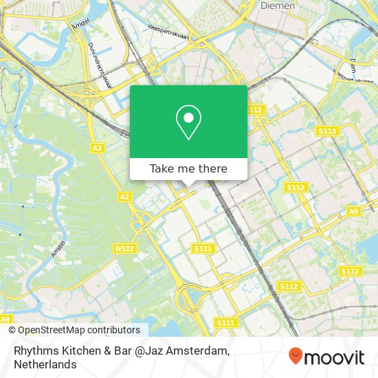 Rhythms Kitchen & Bar @Jaz Amsterdam map