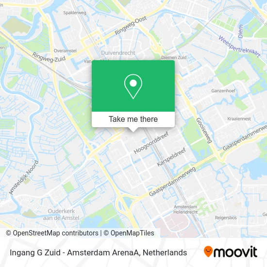 Ingang G Zuid - Amsterdam ArenaA map