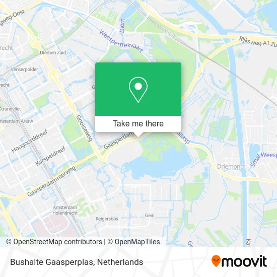 Bushalte Gaasperplas map