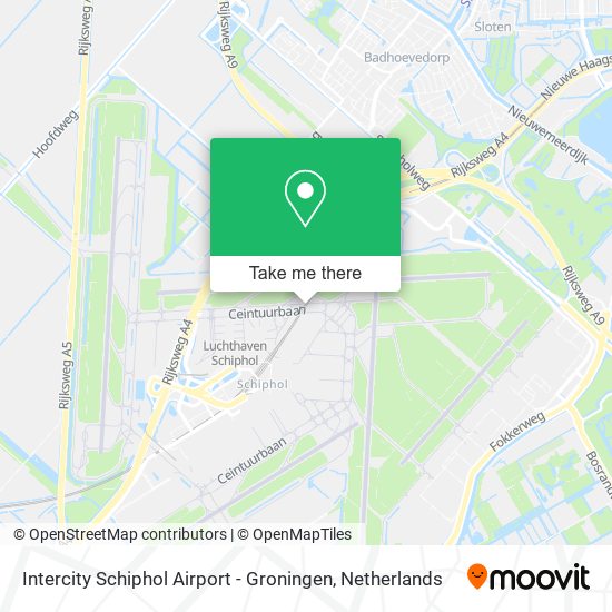 Intercity Schiphol Airport - Groningen map