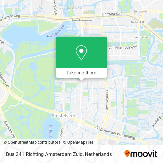 Bus 241 Richting Amsterdam Zuid map