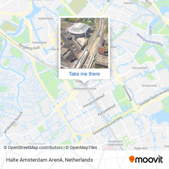 Halte Amsterdam ArenA map