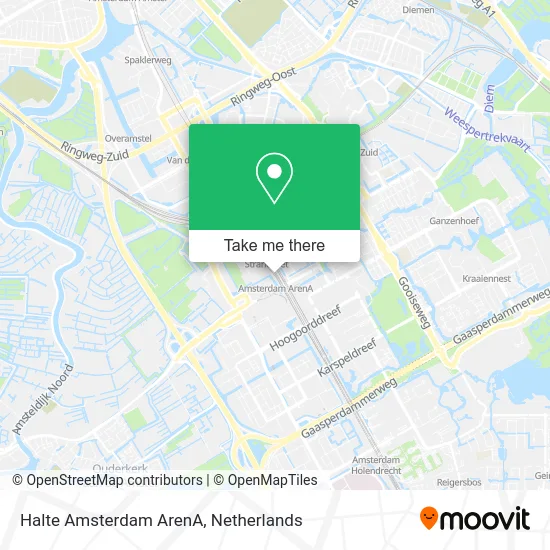Halte Amsterdam ArenA map