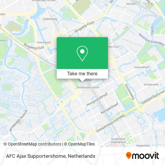 AFC Ajax Supportershome map