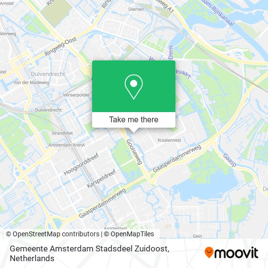 Gemeente Amsterdam Stadsdeel  Zuidoost Karte