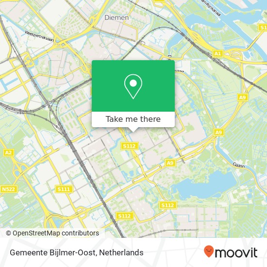 Gemeente Bijlmer-Oost Karte