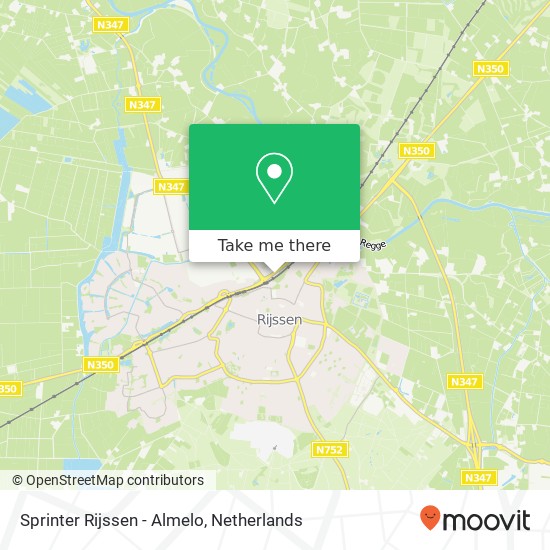 Sprinter Rijssen - Almelo map