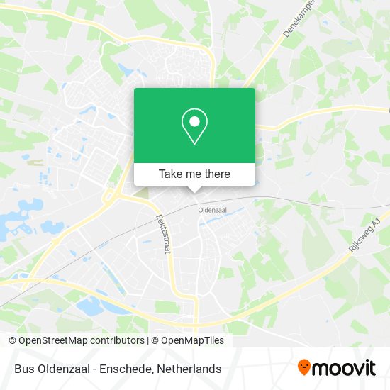 Bus Oldenzaal - Enschede map