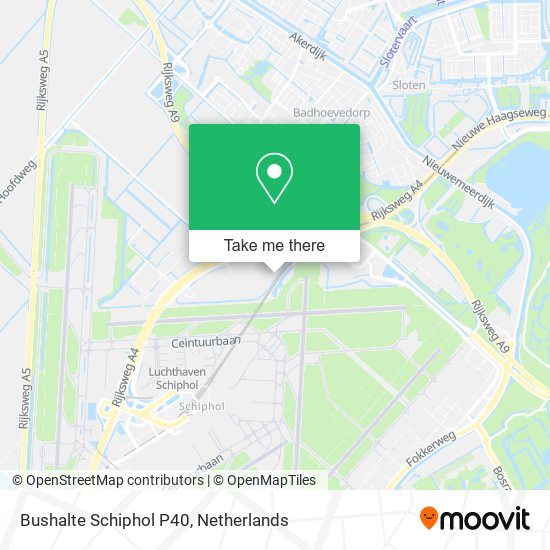 Bushalte Schiphol P40 map