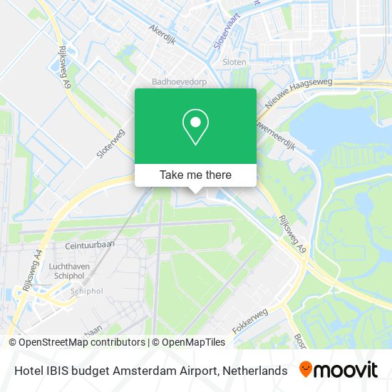Hotel IBIS budget Amsterdam Airport map