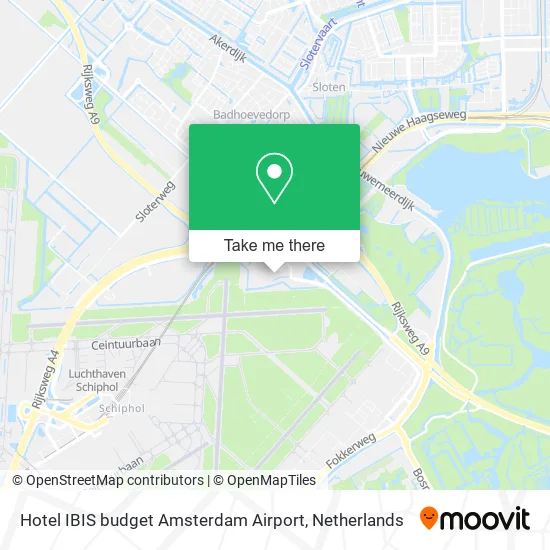Hotel IBIS budget Amsterdam Airport map