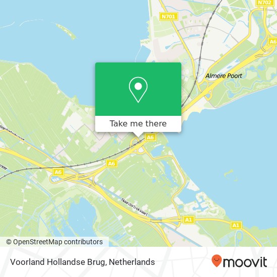 Voorland Hollandse Brug Karte
