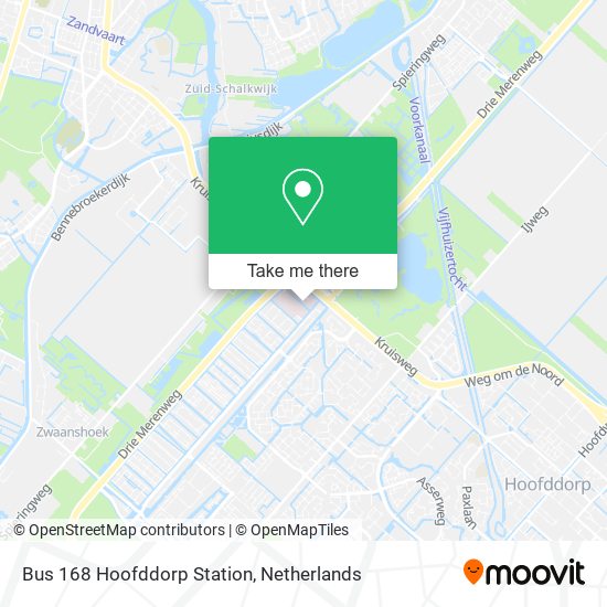 Bus 168 Hoofddorp Station map