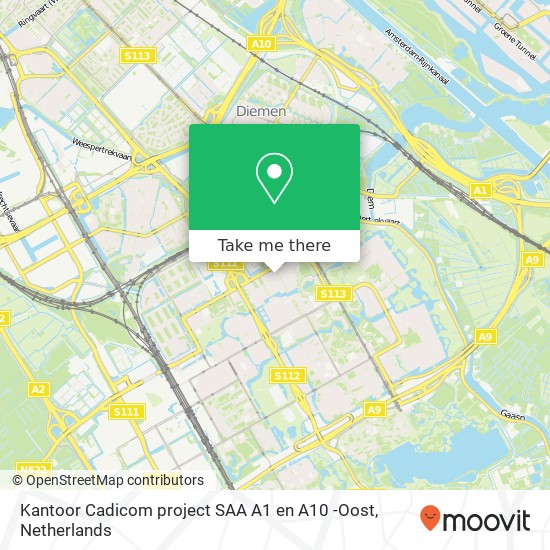 Kantoor Cadicom project SAA A1 en A10 -Oost Karte