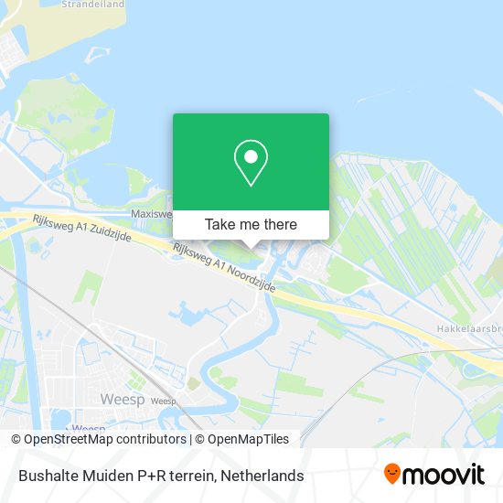 Bushalte Muiden P+R terrein map