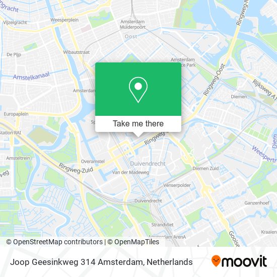 How to get to Joop Geesinkweg 314 Amsterdam in Ouder Amstel by Bus