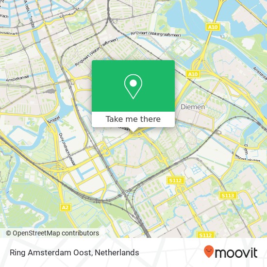 Ring Amsterdam Oost map