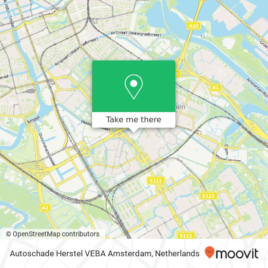 Autoschade Herstel VEBA Amsterdam Karte