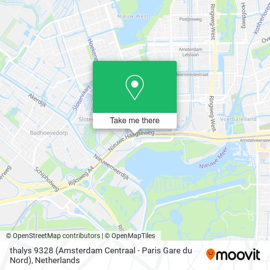 thalys 9328 (Amsterdam Centraal - Paris Gare du Nord) map