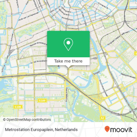 Metrostation Europaplein map