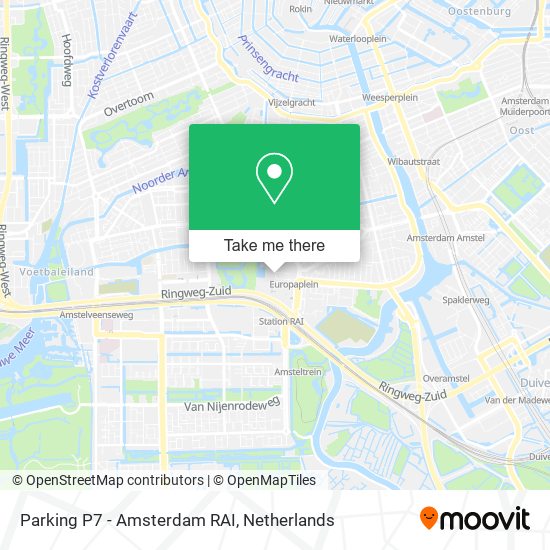 Parking P7 - Amsterdam RAI map