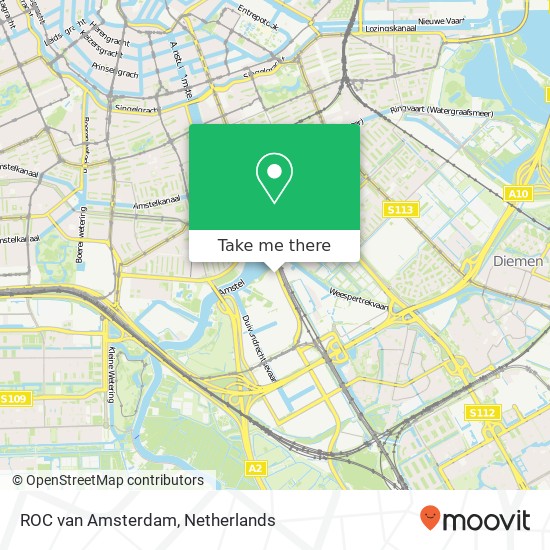 ROC van Amsterdam map