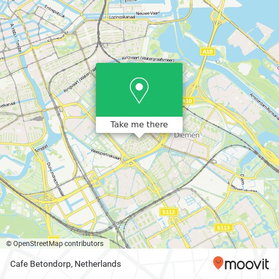 Cafe Betondorp map