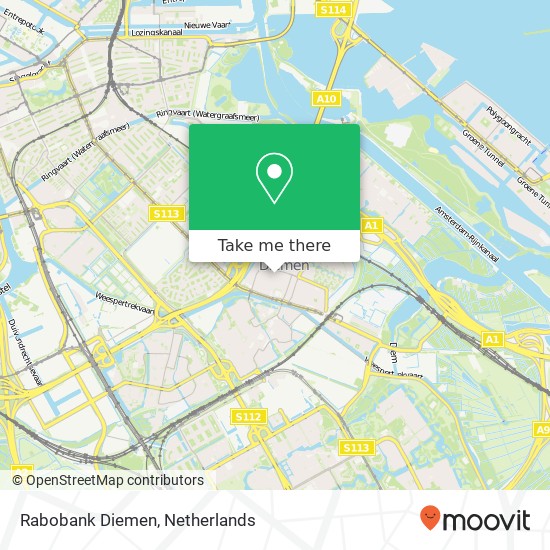 Rabobank Diemen map