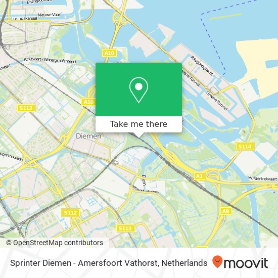 Sprinter Diemen - Amersfoort Vathorst map