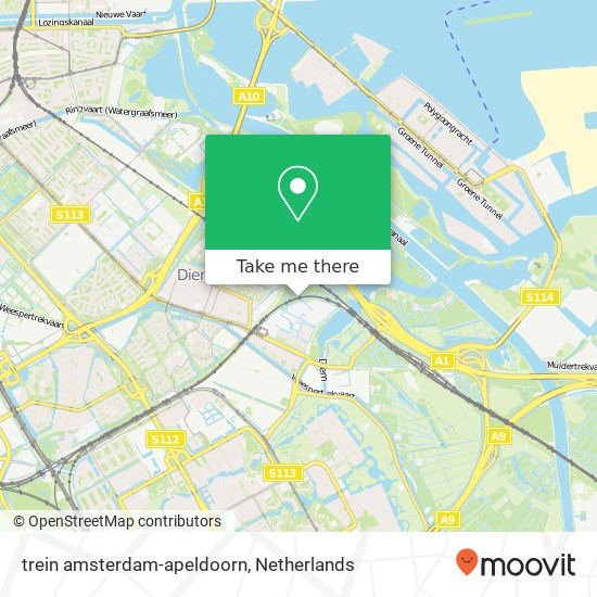 trein amsterdam-apeldoorn Karte