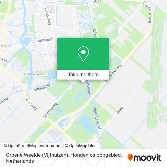 Groene Weelde (Vijfhuizen), Hondenlosloopgebied map